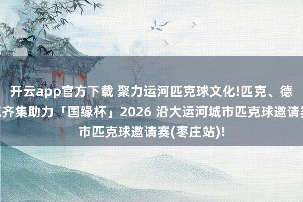 开云app官方下载 聚力运河匹克球文化!匹克、德尔惠、嗨克齐集助力「国缘杯」2026 沿大运河城市匹克球邀请赛(枣庄站)!